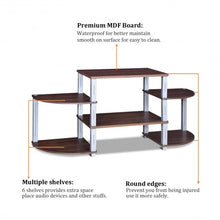 Load image into Gallery viewer, 3-Cube Flat Screen TV Stand Storage Shelves-Coffee