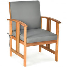 Load image into Gallery viewer, 3PC Solid Wood Outdoor Patio Sofa Furniture Set-Gray