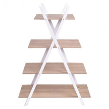 Load image into Gallery viewer, X-Shape 4-Tier Display Shelf Rack Potting Ladder-White