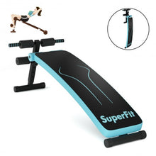 Load image into Gallery viewer, Folding Weight Bench Adjustable Sit-up Board Workout Slant Bench-Blue