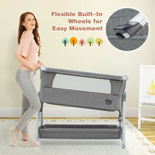 Load image into Gallery viewer, Baby Bed Side Crib Portable Adjustable Infant Travel Sleeper Bassinet-Gray