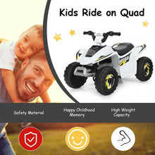 Load image into Gallery viewer, 6V Kids Electric ATV 4 Wheels Ride-On Toy -White