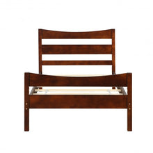 Load image into Gallery viewer, Twin Size Platform Bed Frame Foundation Slat Support -Walnut