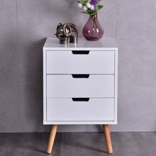 Load image into Gallery viewer, White Wood Side End Table Nightstand