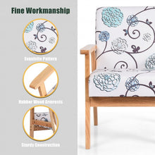 Load image into Gallery viewer, Modern Accent Armchair Fabric Lounge Chair with Rubber Wood Leg-White