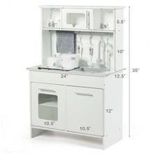 Load image into Gallery viewer, Kids Pretend Kitchen Playset Gift with Utensils White