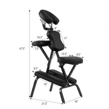 Load image into Gallery viewer, PU Leather Pad Travel Massage Chair with Carrying Bag
