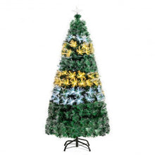 Load image into Gallery viewer, 5' / 6' Pre-Lit Fiber Double-Color Lights Optic Christmas Tree-5'