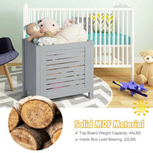 Load image into Gallery viewer, Wooden Kids Toy Storage Organizer with Lid-Gray