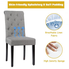 Load image into Gallery viewer, Set of 2 Tufted Dining Chair -Gray
