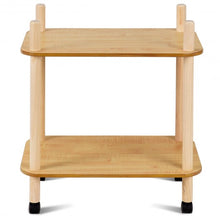 Load image into Gallery viewer, 2 Tier Rolling Utility Storage Rack Serving Cart