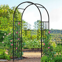 Load image into Gallery viewer, 7.2Ft Garden Decoration Climbing Plants Arch Steel Arbor