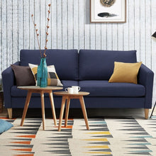 Load image into Gallery viewer, Upholstered Modern Fabric Love Seat Sofa-Blue