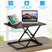 Load image into Gallery viewer, Height Adjustable Standing Computer Desk-Brown