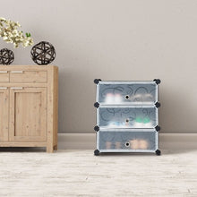 Load image into Gallery viewer, DIY 3 Cube 6 Pair Space Saving Portable Shoe Storage Cabinet