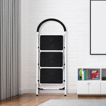 Load image into Gallery viewer, Heavy Duty Industrial Lightweight Folding Stool 3 Step Ladder