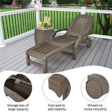 Load image into Gallery viewer, Adjustable Patio Sun Lounger with Weather Resistant Wheels-Coffee