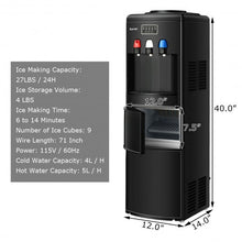Load image into Gallery viewer, Top Loading Water Dispenser with Built-In Ice Maker Machine-Black