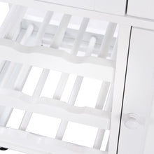 Load image into Gallery viewer, Modern Rolling Storage Kitchen Cart with Drawer-White