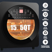 Load image into Gallery viewer, 16-in-1 Air Fryer 15.5 QT Toaster Rotisserie Dehydrator Oven-Black