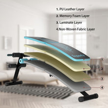 Load image into Gallery viewer, Abdominal Twister Trainer with Adjustable Height Exercise Bench-Blue