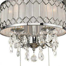 Load image into Gallery viewer, 52" Crystal Ceiling Fan Lamp w/ 5 Reversible Blades-Silver