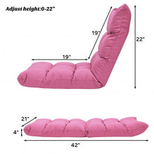 Load image into Gallery viewer, 14-Position Adjustable Folding Lazy Gaming Sofa-Pink