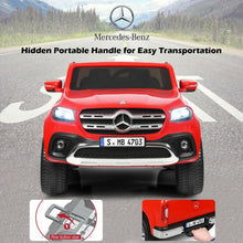 Load image into Gallery viewer, 12V 2-Seater Kids Ride On Car Licensed Mercedes Benz X Class RC with Trunk-Red
