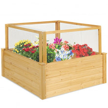 Load image into Gallery viewer, Wooden Raised Garden Box with 9 Grids and Critter Guard Fence