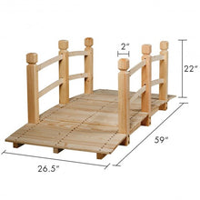 Load image into Gallery viewer, 5' Wooden Garden Bridge Arc Stained Finish Footbridge Decorative