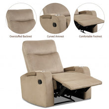 Load image into Gallery viewer, Recliner Chair Single Sofa Lounger with Arm Storage and Cup Holder for Living Room-Brown