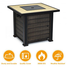 Load image into Gallery viewer, 30" Square Outdoor Fireplace Propane Gas Fire Pit Table-Golden