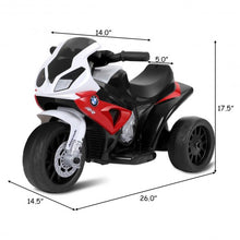 Load image into Gallery viewer, 6V Kids 3 Wheels Riding BMW Licensed Electric Motorcycle-Red