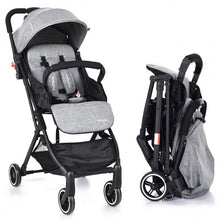 Load image into Gallery viewer, Lightweight Foldable Pushchair Baby Stroller with Foot Cover-Gray