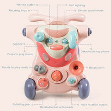 Load image into Gallery viewer, 2-in-1 Baby Walker with Activity Center-Pink