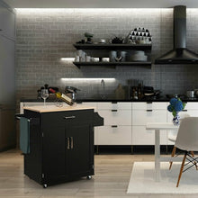 Load image into Gallery viewer, Spice Rack Towel Rack Drawer Cabinet-Black