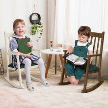 Load image into Gallery viewer, Children's Wooden Rocking Chair with Cushion-Walnut