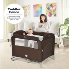 Load image into Gallery viewer, 5-in-1 Portable Baby Beside Sleeper Bassinet Crib Playard w/ Diaper Changer