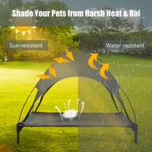 Load image into Gallery viewer, Portable Elevated Outdoor Pet Bed with Removable Canopy Shade-42"