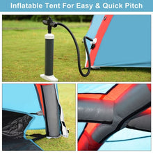 Load image into Gallery viewer, 3 Persons Inflatable Camping Waterproof Tent with Bag And Pump