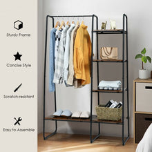 Load image into Gallery viewer, Clothes Rack Free Standing Storage Tower with Metal Frame