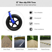 Load image into Gallery viewer, 12" Kids No Pedal Balance Bike with Adjustable Seat-Blue