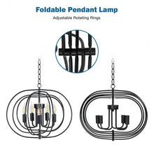 Load image into Gallery viewer, 16" Folding Rotatable Chandelier 5 Lights Metal Ceiling Lamp