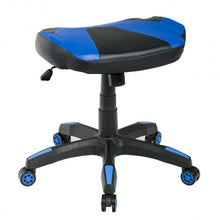 Load image into Gallery viewer, Multi-Use Footrest Swivel Height Adjustable Gaming Ottoman Footstool Chair-Blue
