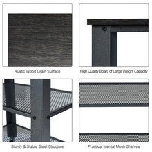 Load image into Gallery viewer, 3-Tier Kitchen Utility Industrial Cart with Storage-Black