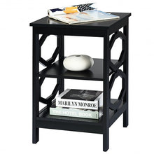 Load image into Gallery viewer, 3-tier Nightstand Sofa Side End Accent Table-Black