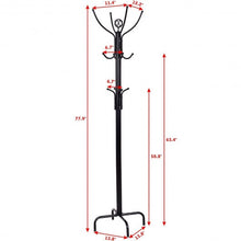 Load image into Gallery viewer, Metal Coat Rack with 12 Hooks