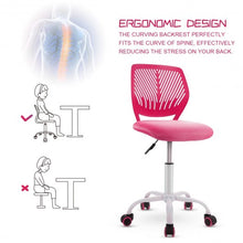 Load image into Gallery viewer, Adjustable Office Task Desk Armless Chair-Pink