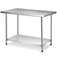 Load image into Gallery viewer, 30" x 48" Stainless Steel Food Preparation Kitchen Table
