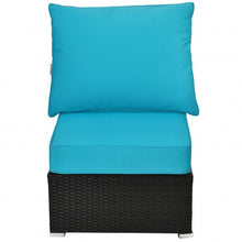 Load image into Gallery viewer, Deep Seat Chair Cushion Pads Set with Rope Belts for Indoor and Outdoor-Turquoise